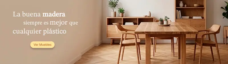 La buena madera siempre es mejor que cualquier plástico. Ver muebles
